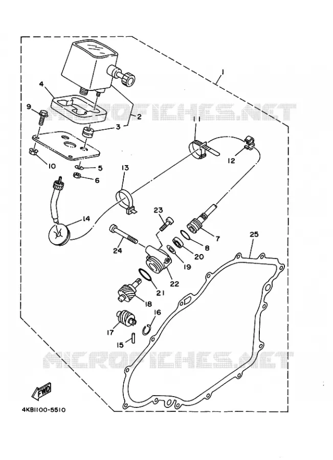 PIÈCES OPTIONNELLES - COMPTEUR Yamaha QUAD 350 1997 WOLVERINE  YFM350FW-X
