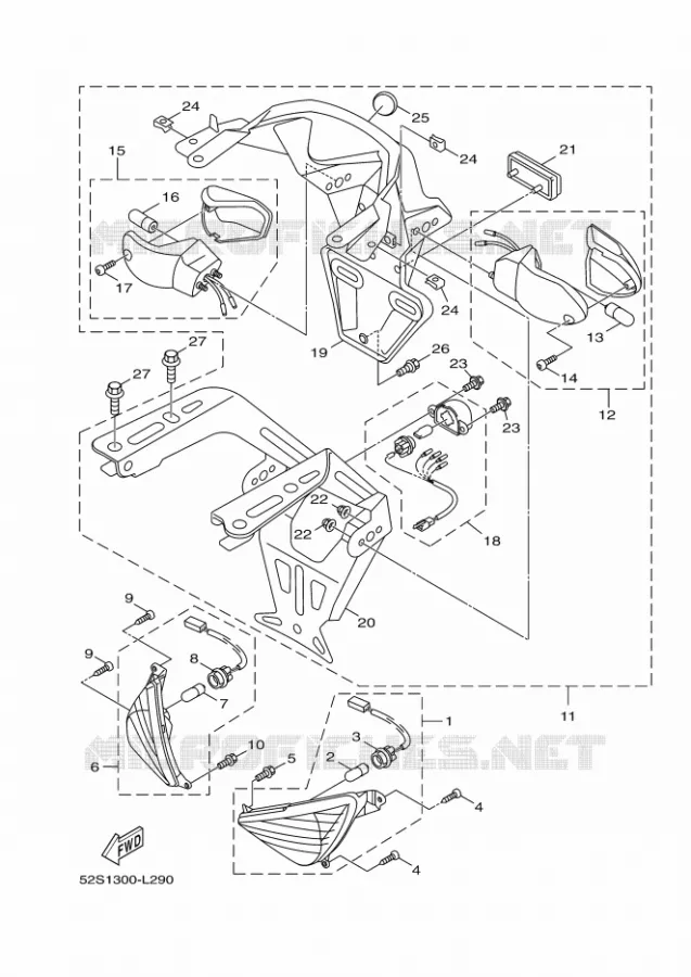 CLIGNOTANT Yamaha SCOOTER 151 2016 XENTER  HW151