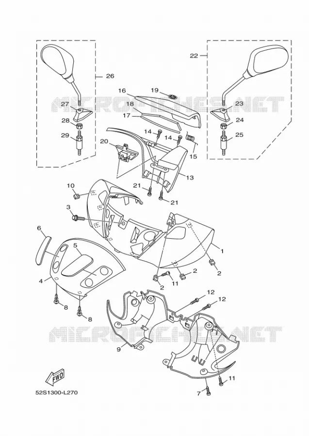 CARENAGES 1  Yamaha SCOOTER 151 2016 XENTER  HW151