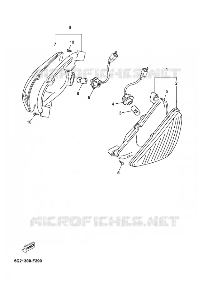 CLIGNOTANT Yamaha SCOOTER 50 2009 OVETTO  YN50