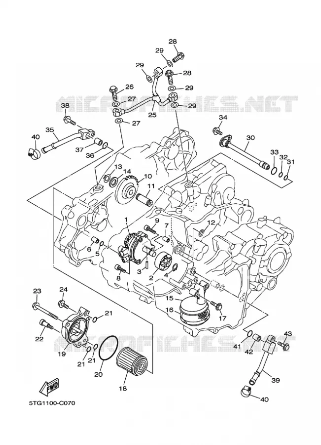 POMPE A HUILE Yamaha QUAD 450 2007 YFZ  YFZ450