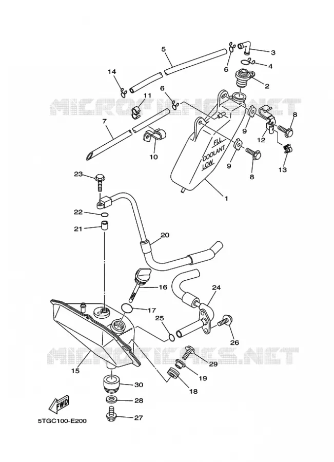 RESERVOIR D'HUILE Yamaha QUAD 450 2007 YFZ  YFZ450