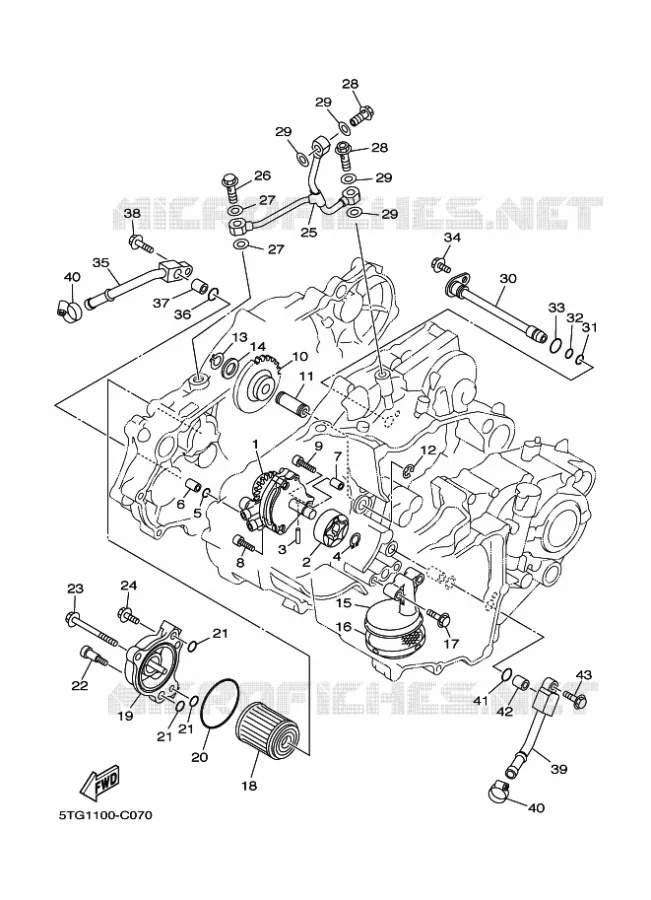 POMPE A HUILE Yamaha QUAD 450 2008 YFZ  YFZ450
