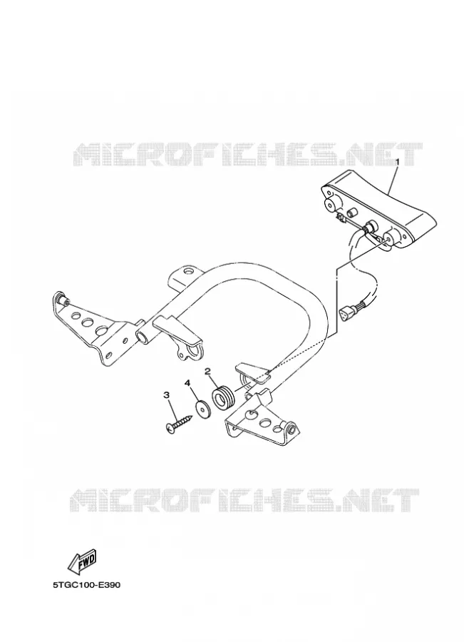 FEU ARRIERE 2 Yamaha QUAD 450 2009 YFZ  YFZ450