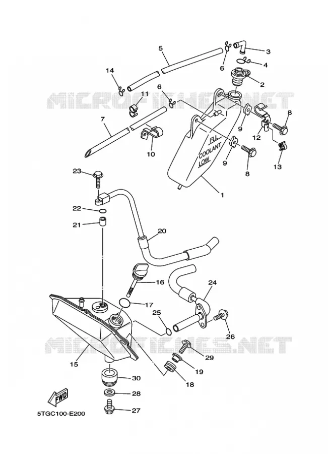 RESERVOIR D'HUILE Yamaha QUAD 450 2009 YFZ  YFZ450