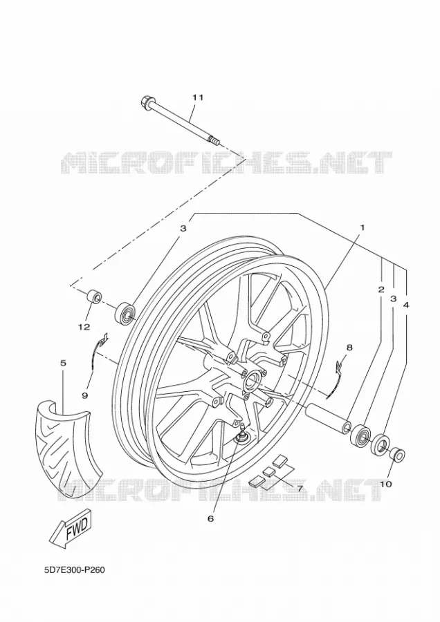 ROUE AVANT Yamaha MOTO 125 2015 YZF-R125 ABS  YZF-R125A