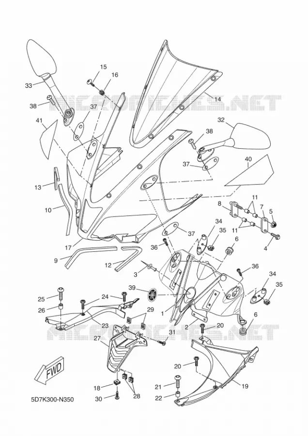 CARENAGES 2 Yamaha MOTO 125 2015 YZF-R125 ABS  YZF-R125A
