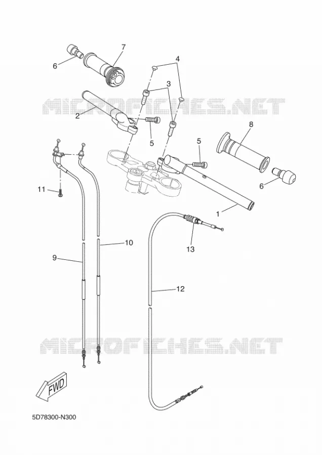 GUIDON ET CABLES Yamaha MOTO 125 2015 YZF-R125 ABS  YZF-R125A