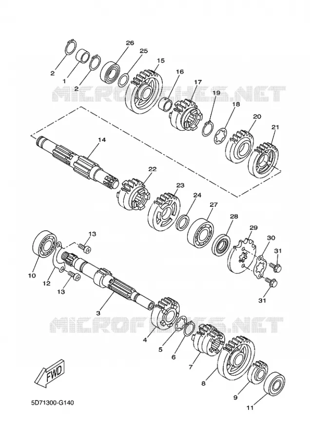 TRANSMISSION Yamaha MOTO 125 2015 YZF-R125 ABS  YZF-R125A