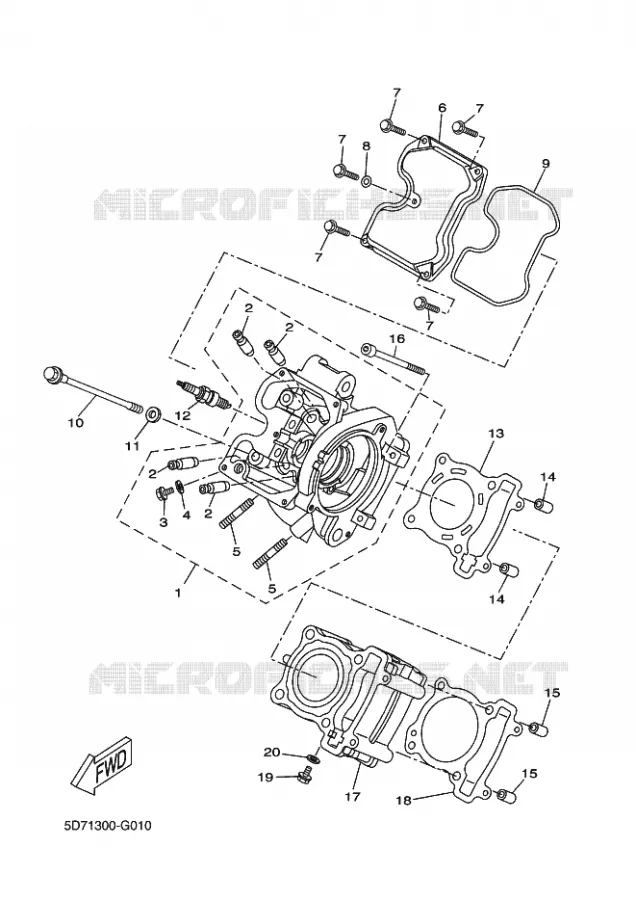 CULASSE Yamaha MOTO 125 2016 R125  YZF-R125