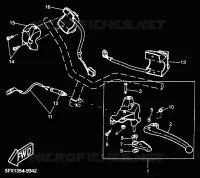 COMMODO / LEVIER pour Yamaha CW50RS de 2001