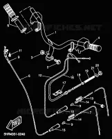 GUIDON ET CABLES pour Yamaha CW50RS de 2001