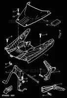 SUPPORT / REPOSE PIEDS pour Yamaha CW50RS de 2001