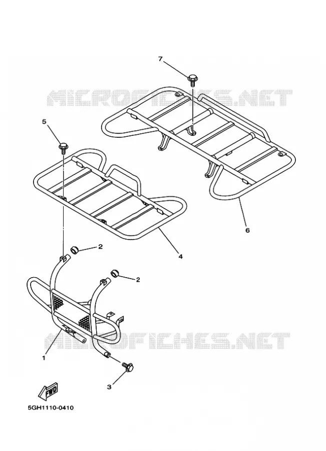 PARE CHOCS Yamaha QUAD 400 2000 KODIAK  YFM400FWA