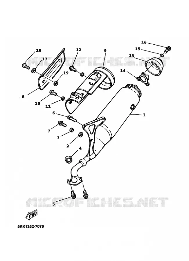 ECHAPPEMENT Yamaha SCOOTER 100 1999 OVETTO  YN100