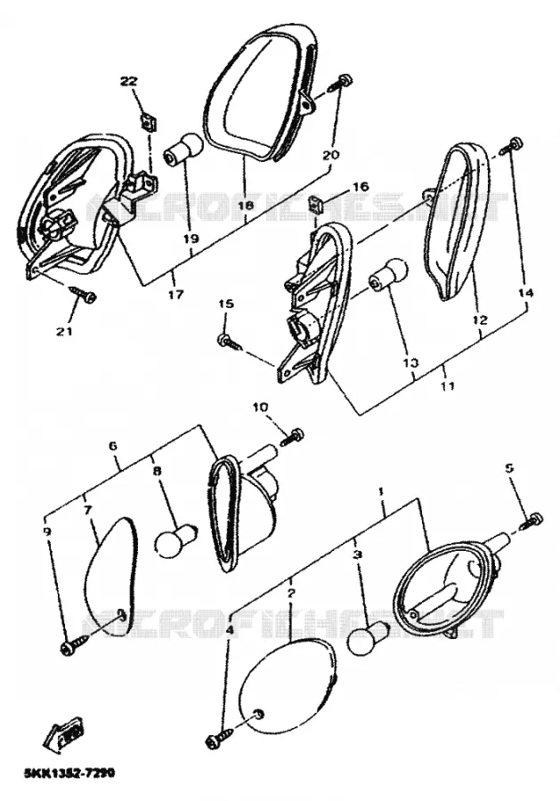 CLIGNOTANT Yamaha SCOOTER 100 2001 NEOS  YN100