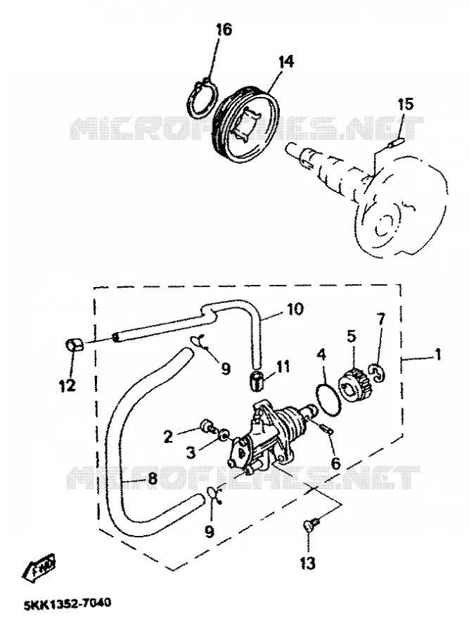 POMPE A HUILE Yamaha SCOOTER 100 2001 NEOS  YN100