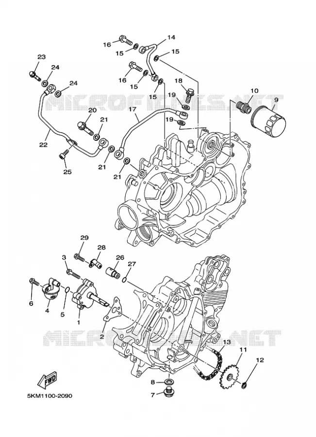 POMPE A HUILE Yamaha QUAD 660 2003 GRIZZLY  YFM660FWA