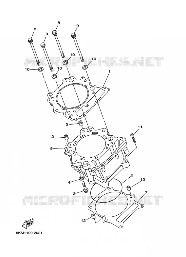 CYLINDRE Yamaha QUAD 660 2003 GRIZZLY  YFM660FWA
