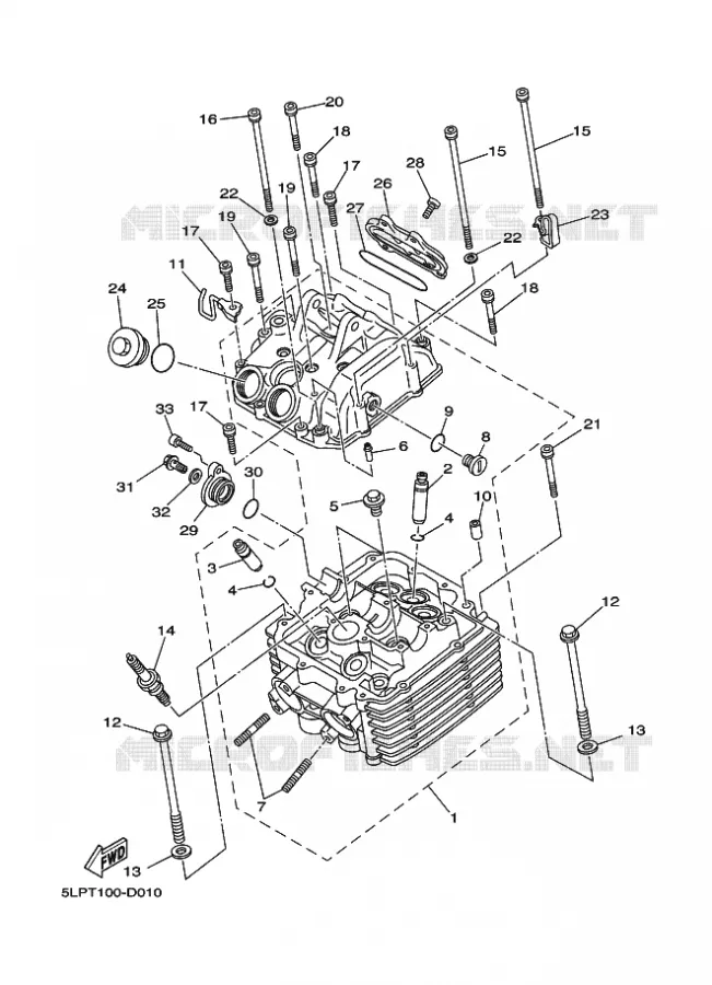 CULASSE Yamaha QUAD 660 2005 RAPTOR  YFM660R