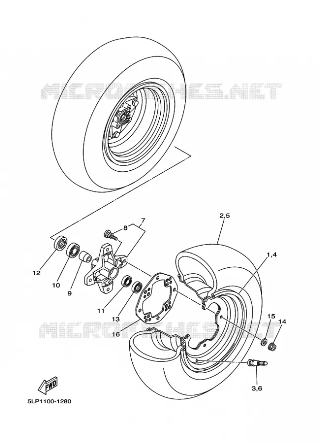 ROUE AVANT Yamaha QUAD 660 2005 RAPTOR  YFM660R