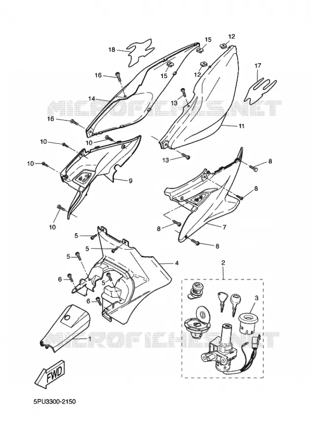 COUVERCLE LATERAL Yamaha SCOOTER 50 2002 AEROX  YQ50