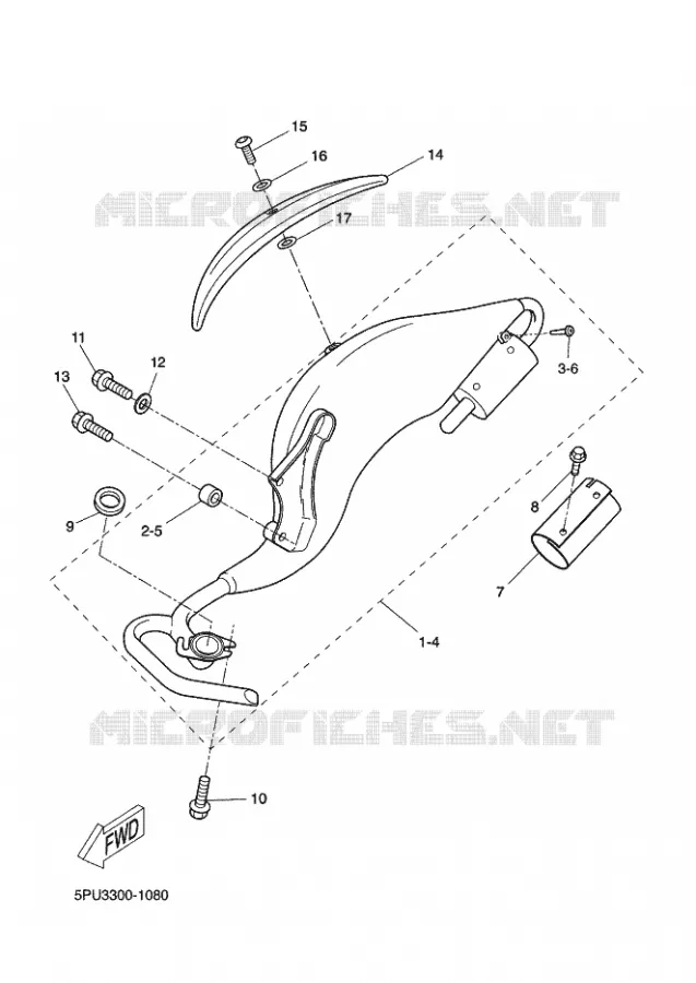 ECHAPPEMENT Yamaha SCOOTER 50 2002 AEROX  YQ50