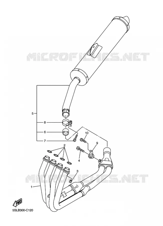 ECHAPPEMENT Yamaha MOTO 600 2005 R6  YZF-R6