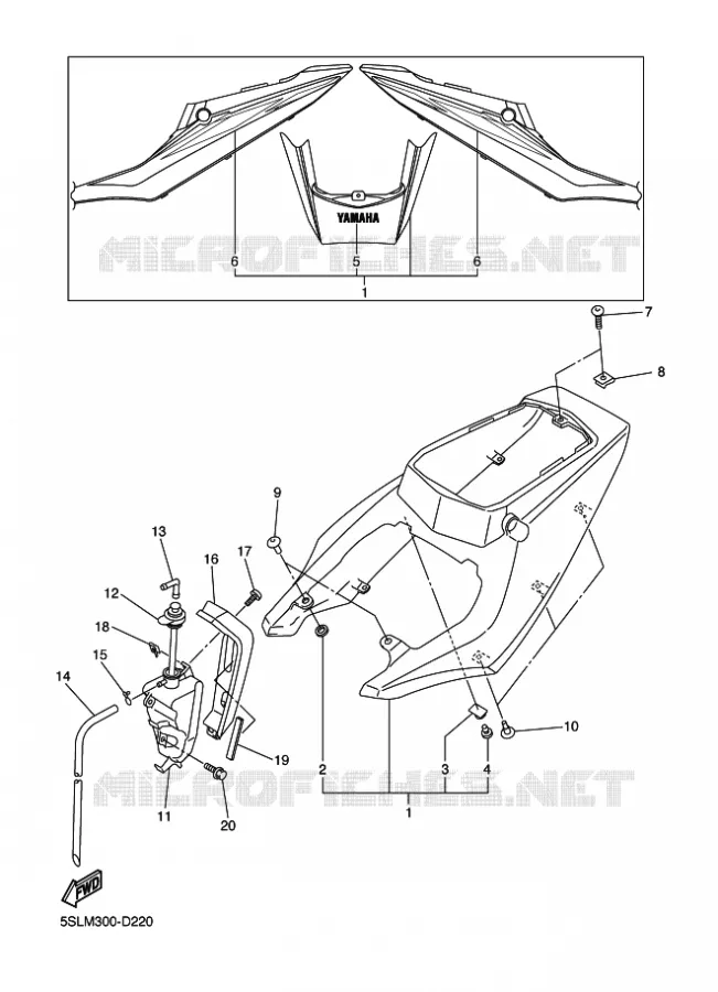 COUVERCLE LATERAL Yamaha MOTO 600 2005 R6  YZF-R6