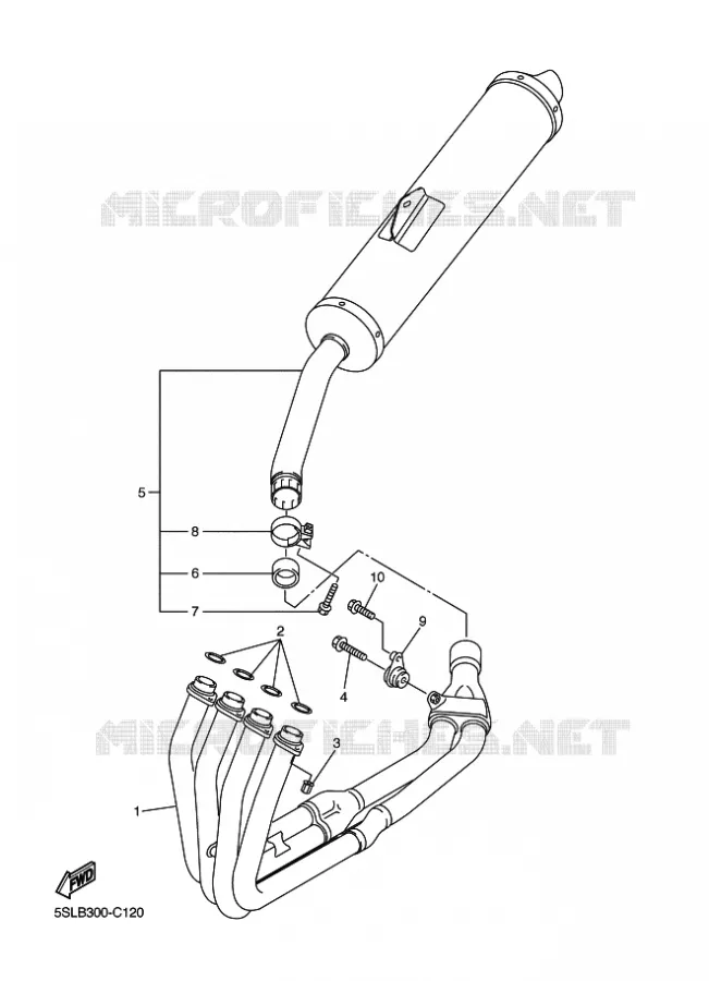 ECHAPPEMENT Yamaha MOTO 600 2005 R6  YZF-R6
