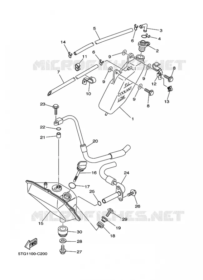 RESERVOIR D'HUILE Yamaha QUAD 450 2004 YFZ  YFZ450