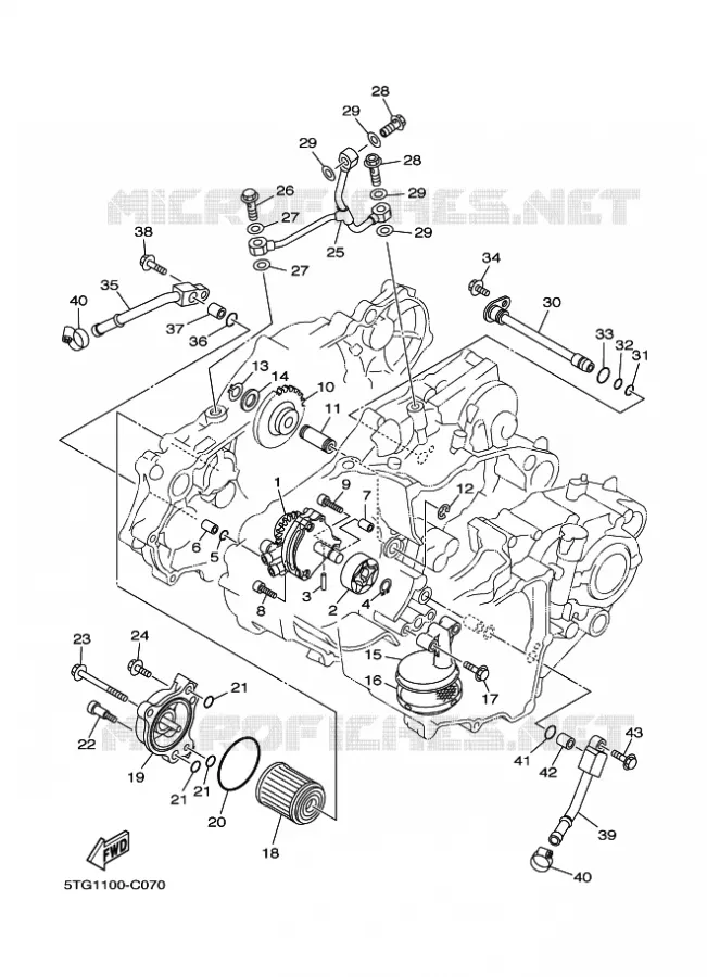 POMPE A HUILE Yamaha QUAD 450 2005 YFZ  YFZ450
