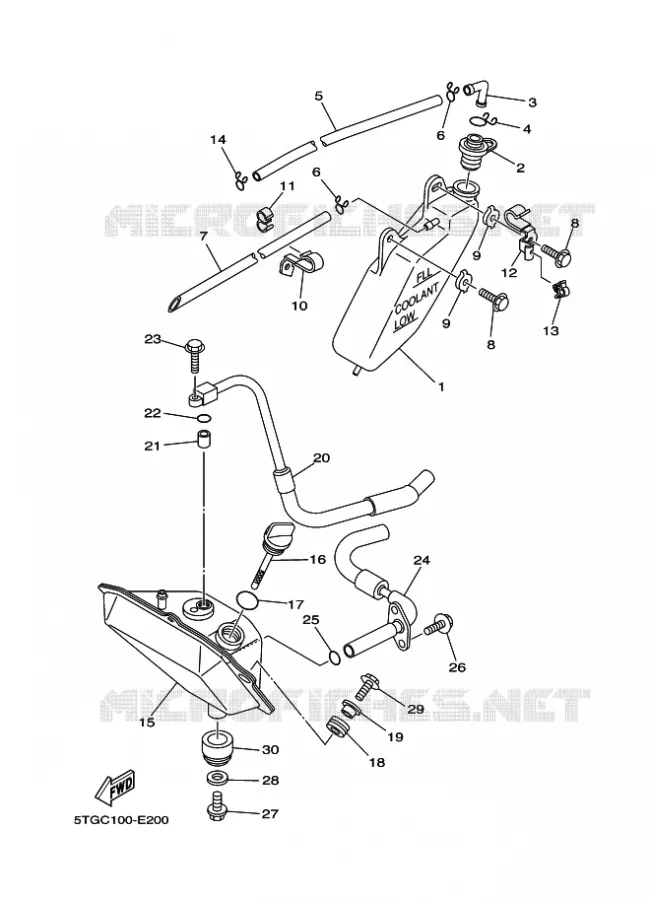 RESERVOIR D'HUILE Yamaha QUAD 450 2006 YFZ  YFZ450