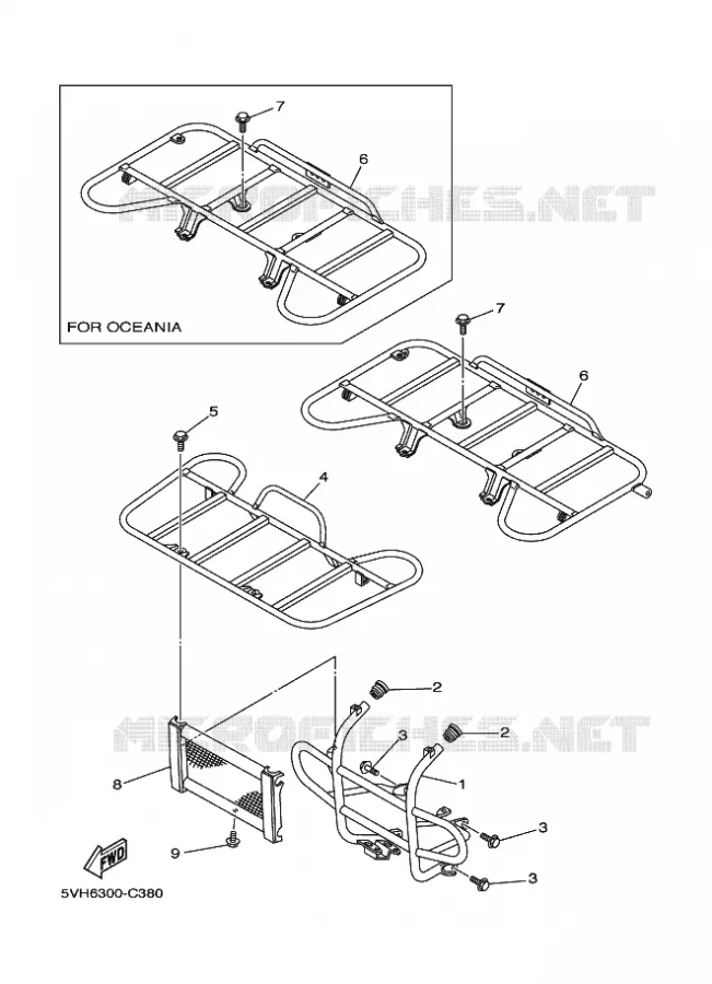 PARE CHOCS Yamaha QUAD 400 2004 KODIAK  YFM400AN