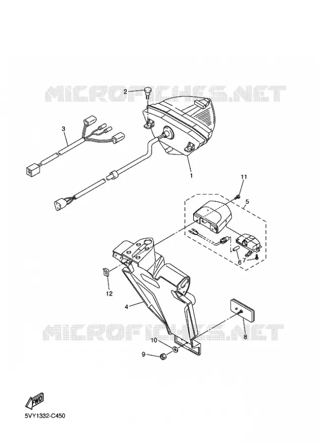 FEU ARRIERE Yamaha MOTO 1000 2004 R1  YZF-R1