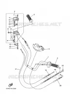 GUIDON ET CABLES pour Yamaha YFM350A de 2008