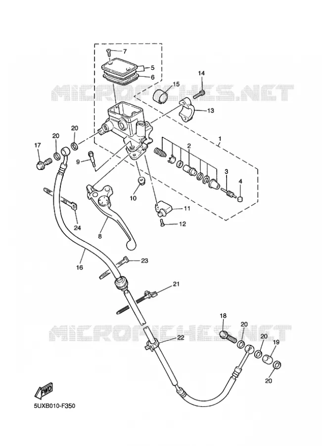 MAITRE CYLINDRE D'EMBRAYAGE Yamaha MOTO 1300 2013 XJR  XJR1300