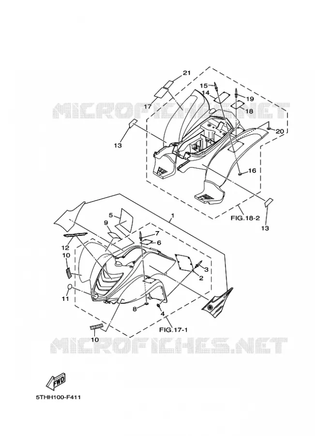 EMBLEME / ETIQUETTE 5 Yamaha QUAD 50 2007 RAPTOR  YFM50