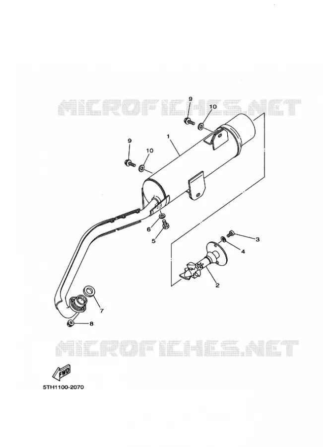 ECHAPPEMENT Yamaha QUAD 50 2009 RAPTOR  YFM50