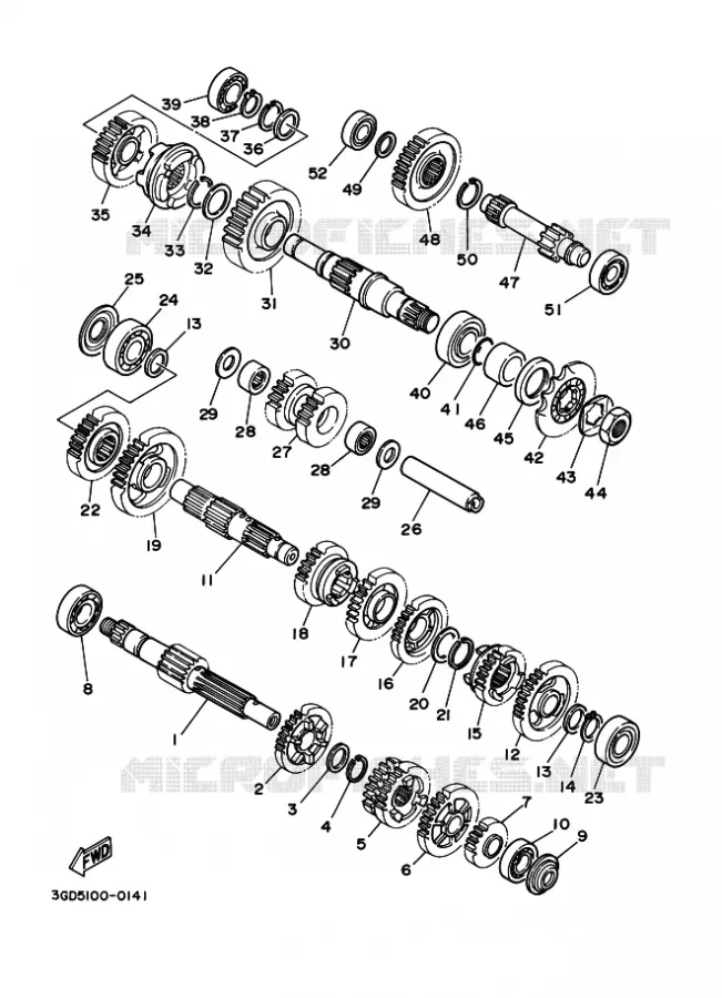 TRANSMISSION Yamaha QUAD 350 2007 RAPTOR  YFM350