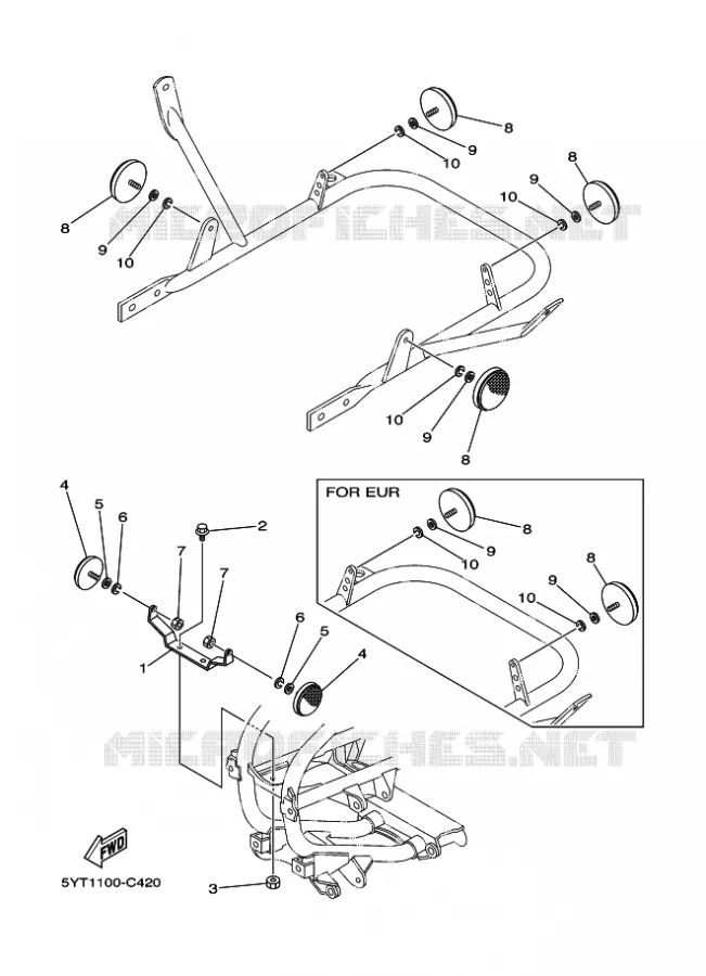 PARTIE ELECTRIQUE 2 Yamaha QUAD 350 2007 RAPTOR  YFM350