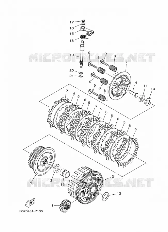 EMBRAYAGE DE DEMARREUR Yamaha MOTO 300 2016 R3  YZF-R3A