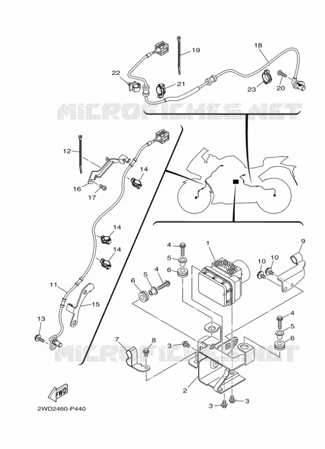 PARTIE ELECTRIQUE 3 Yamaha MOTO 300 2016 R3  YZF-R3A