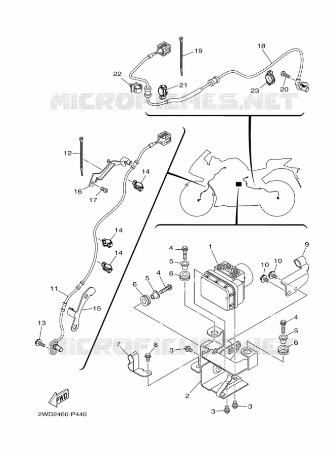 PARTIE ELECTRIQUE 3 Yamaha MOTO 300 2016 R3  YZF-R3A