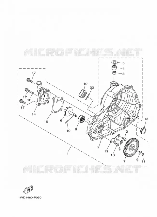 POMPE A EAU / DURITES Yamaha MOTO 300 2016 R3  YZF-R3A