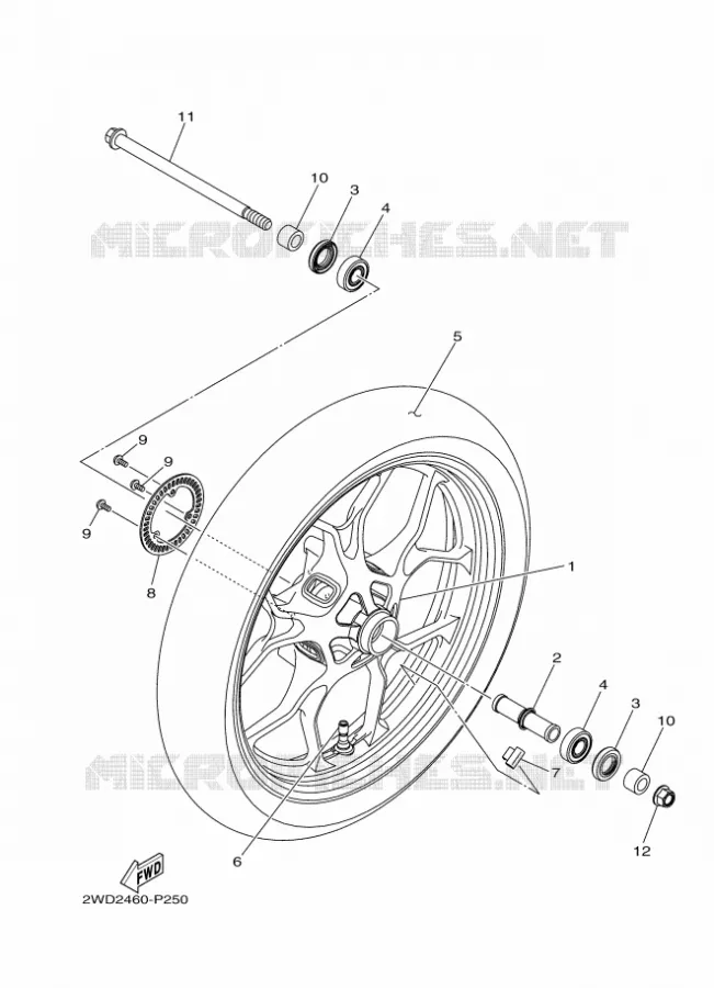 ROUE AVANT Yamaha MOTO 300 2016 R3  YZF-R3A