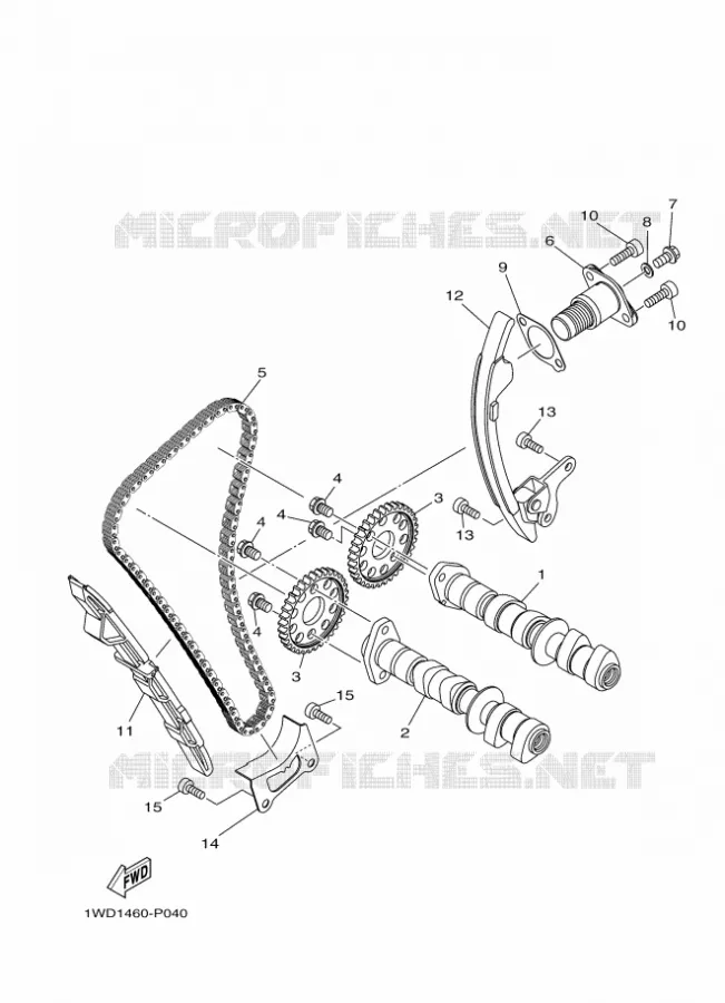 ARBRE A CAMES / CHAINE DE DISTRIBUTION Yamaha MOTO 300 2016 MT  MTN320-A
