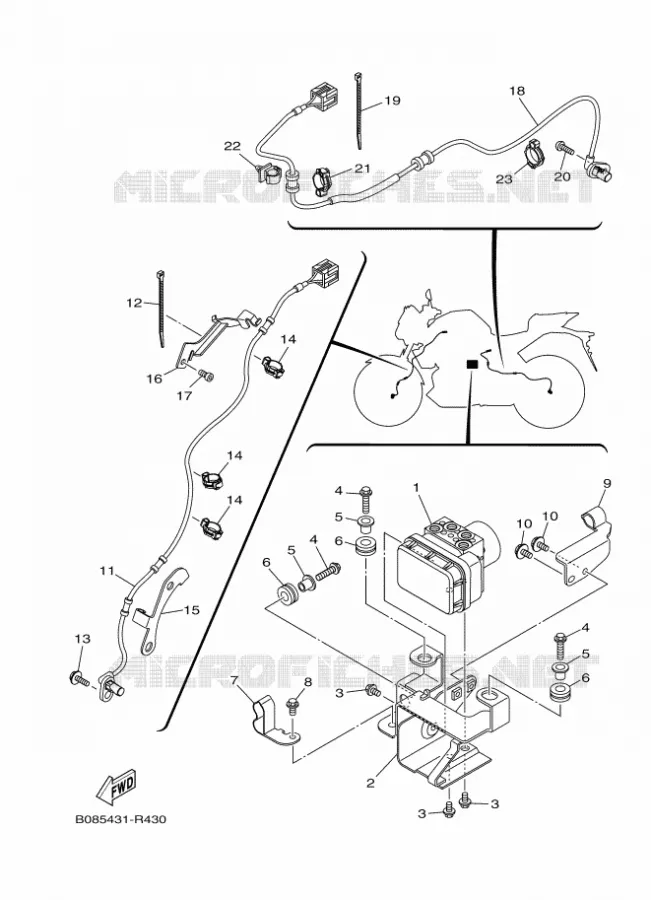 PARTIE ELECTRIQUE 3 Yamaha MOTO 300 2016 MT  MTN320-A