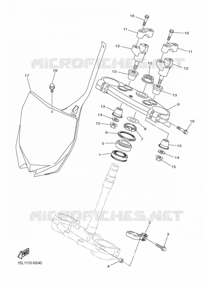 DIRECTION Yamaha MOTO 450 2017 YZF  YZ450FH