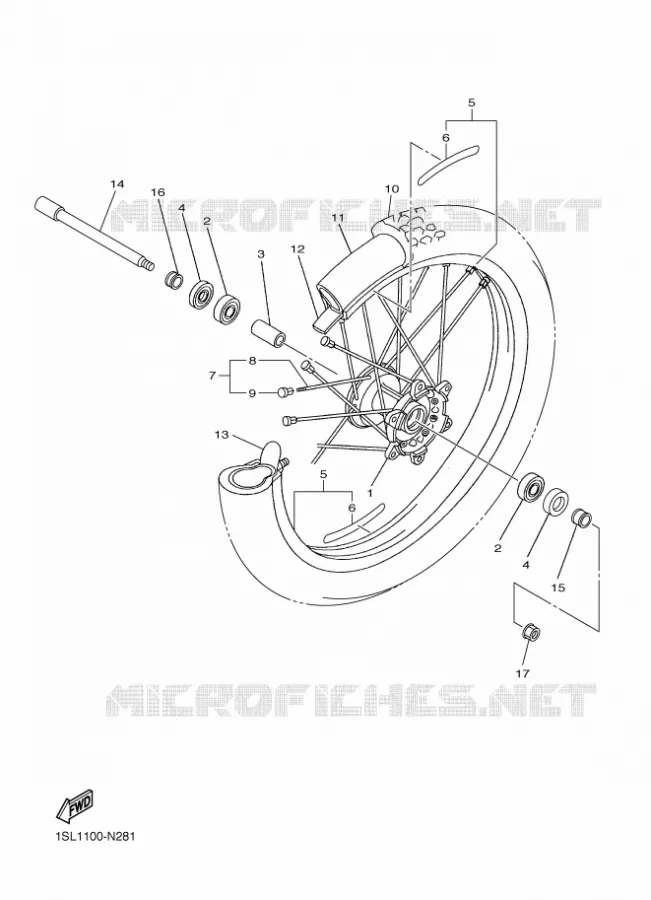 ROUE AVANT Yamaha MOTO 450 2017 YZF  YZ450F